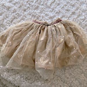 Peek Kids Rose Gold Embroidered Detail Skirt